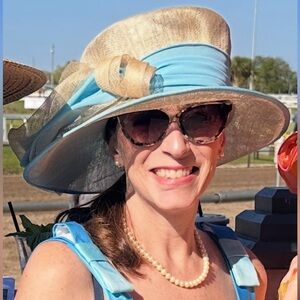 Jacques Vert Lady's Sinamy Hat With Baby Blue Silk Abaca Ribbon Flower Accent